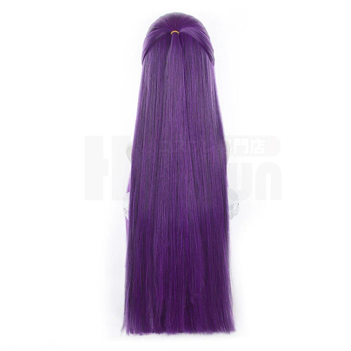 Frieren Beyond Journey's End Anime Fren Cosplay Wig Accessory Long Purple Rose Net Synthetic Fiber Adjustable Size Gift