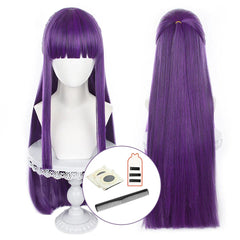 Frieren Beyond Journey's End Anime Fren Cosplay Wig Accessory Long Purple Rose Net Synthetic Fiber Adjustable Size Gift