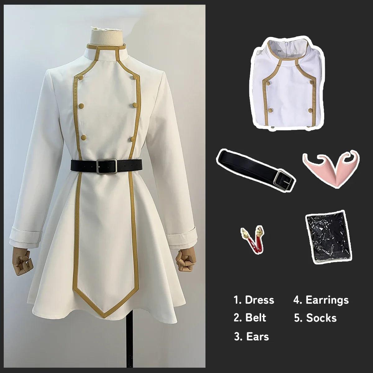 Frieren Beyond Journey's End Anime Frieren Cosplay Costume Winter Coat Dress Wig Ponytail Daily Wear Christmas New Year