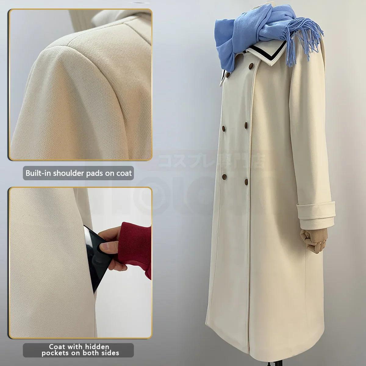 Frieren Beyond Journey's End Anime Frieren Cosplay Costume Winter Coat Dress Wig Ponytail Daily Wear Christmas New Year