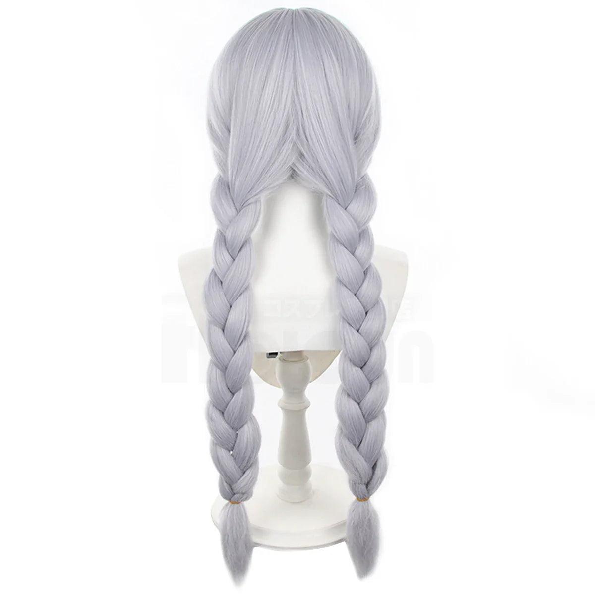 Frieren Beyond Journey's End Anime Frieren Cosplay Wig Braided Hair Rose Net Synthetic Fiber Adjustable Christmas Gift