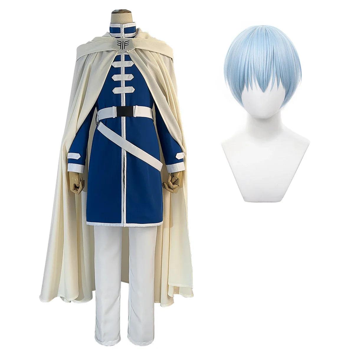 Frieren Beyond Journey's End Anime Himmel Cosplay Costume Wig Shawl Cloak Coat Pants Rose Net Synthetic Christmas Gift