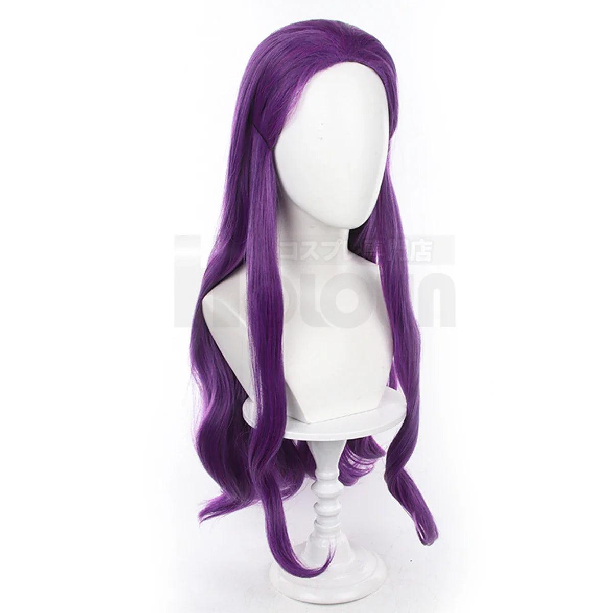 Frieren Beyond Journey's End Anime Macht Cosplay Wig Long Purple Rose Net Synthetic Fiber Adjustable Size