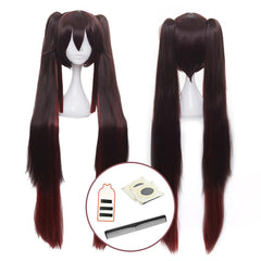 Genshin Impact Game Hu Tao Cosplay Wig Rose Net Synthetic Fiber Adjustable