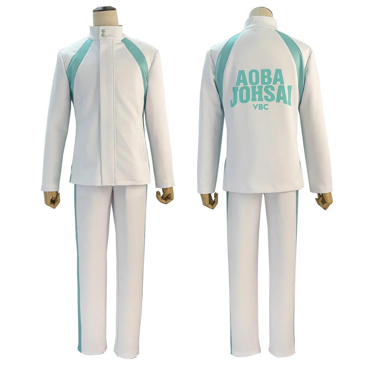 Haiky Anime Aobajohsai High School Uniform Oikawa Tooru Cosplay Costume Wig Embroidery Full-Zip Tracksuit Daily Wear