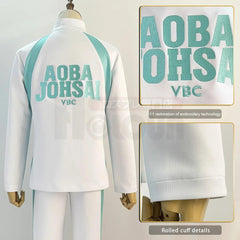 Haiky Anime Aobajohsai High School Uniform Oikawa Tooru Cosplay Costume Wig Embroidery Full-Zip Tracksuit Daily Wear