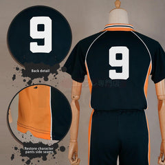 Haiky Anime Kageyama Tobio Cosplay Costume Wig  Jerseys NO.9 KARASUNO High School Vollyball Uniform Top Short Daily Wear