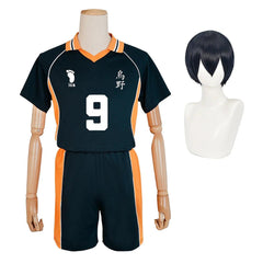 Haiky Anime Kageyama Tobio Cosplay Costume Wig  Jerseys NO.9 KARASUNO High School Vollyball Uniform Top Short Daily Wear