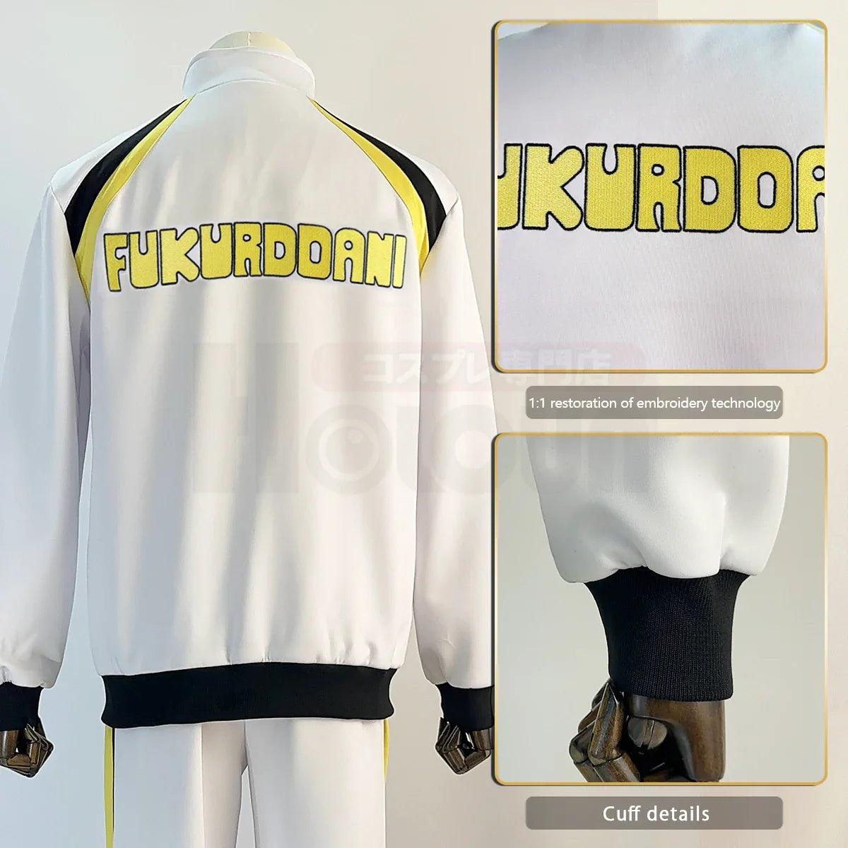 Haiky Anime Kotaro Bokuto Akaashi Keiji Cosplay Costume  Fukurodani High School Uniform Embroidery Full-Zip Tracksuit