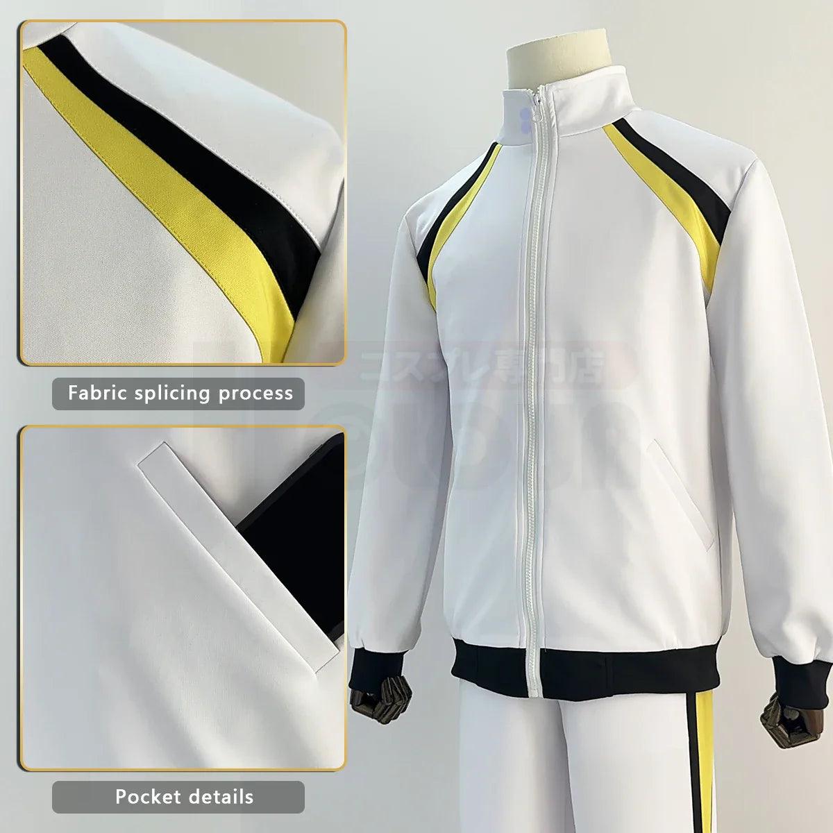 Haiky Anime Kotaro Bokuto Akaashi Keiji Cosplay Costume  Fukurodani High School Uniform Embroidery Full-Zip Tracksuit