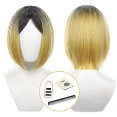 Haiky Anime Kozumekenma Cosplay Wig Nekoma High School Rose Net Synthetic Fiber Adjustable Size