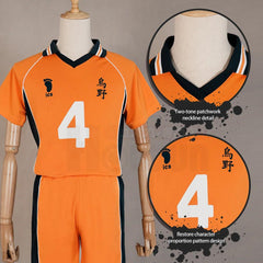 Haiky Anime Nishinoya Yuu Jerseys NO.4 Cosplay Costume Wig KARASUNO High School Vollyball Club Uniform Top Shorts  Daily