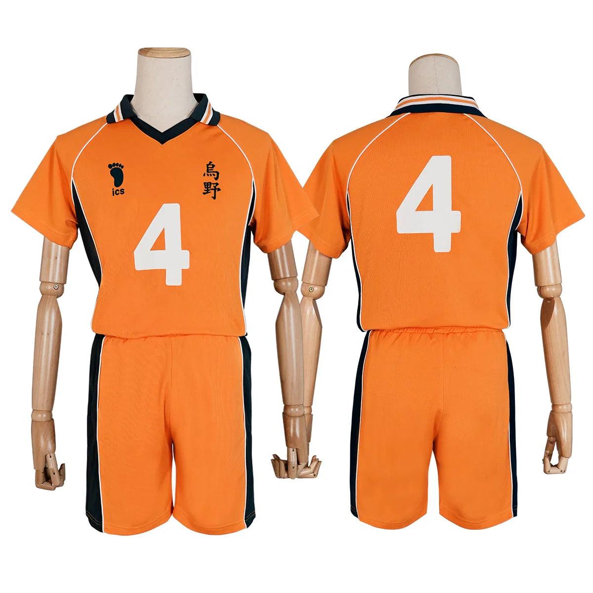 Haiky Anime Nishinoya Yuu Jerseys NO.4 Cosplay Costume Wig KARASUNO High School Vollyball Club Uniform Top Shorts  Daily