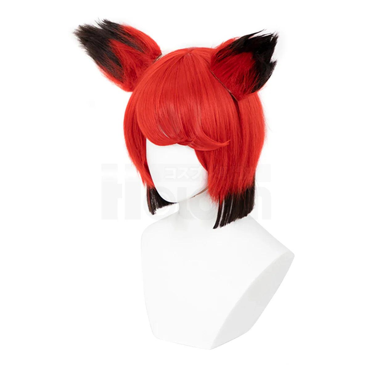 Haz Hotel Anime Alastor Cosplay Wig Rose Net Synthetic Fiber Adjustable Size Halloween Christmas Gift