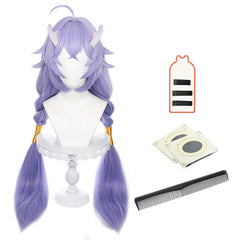 Honkai Star Rail Game Bailu Cosplay Wig Horn Clip Tail Fixer Rose Net Heat Resistant Synthetic Fiber Adjust Halloween