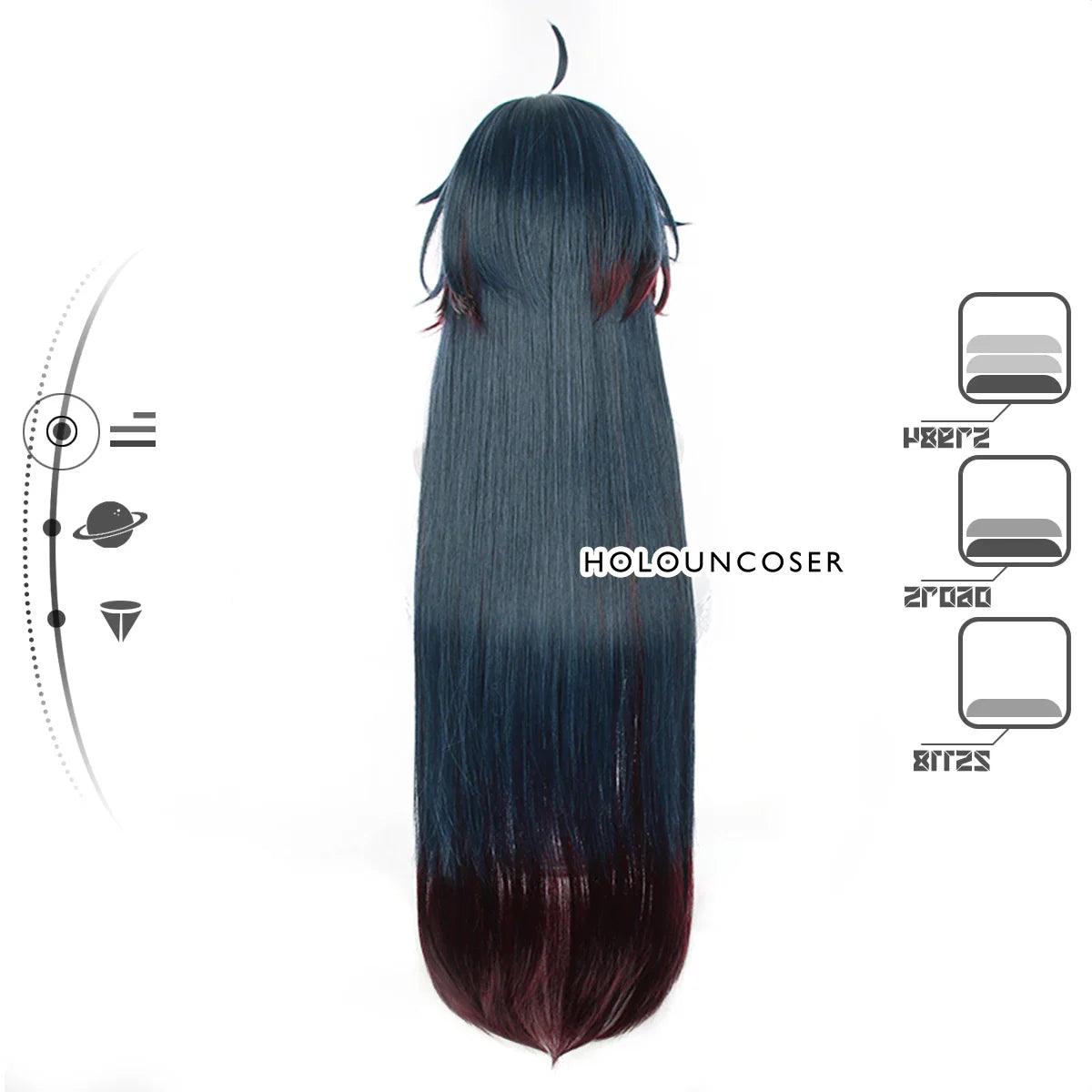 Honkai Star Rail Game Blade Cosplay Wig Rose Net Heat Resistant Synthetic Fiber Comb Hairpin Adjustable Halloween Party