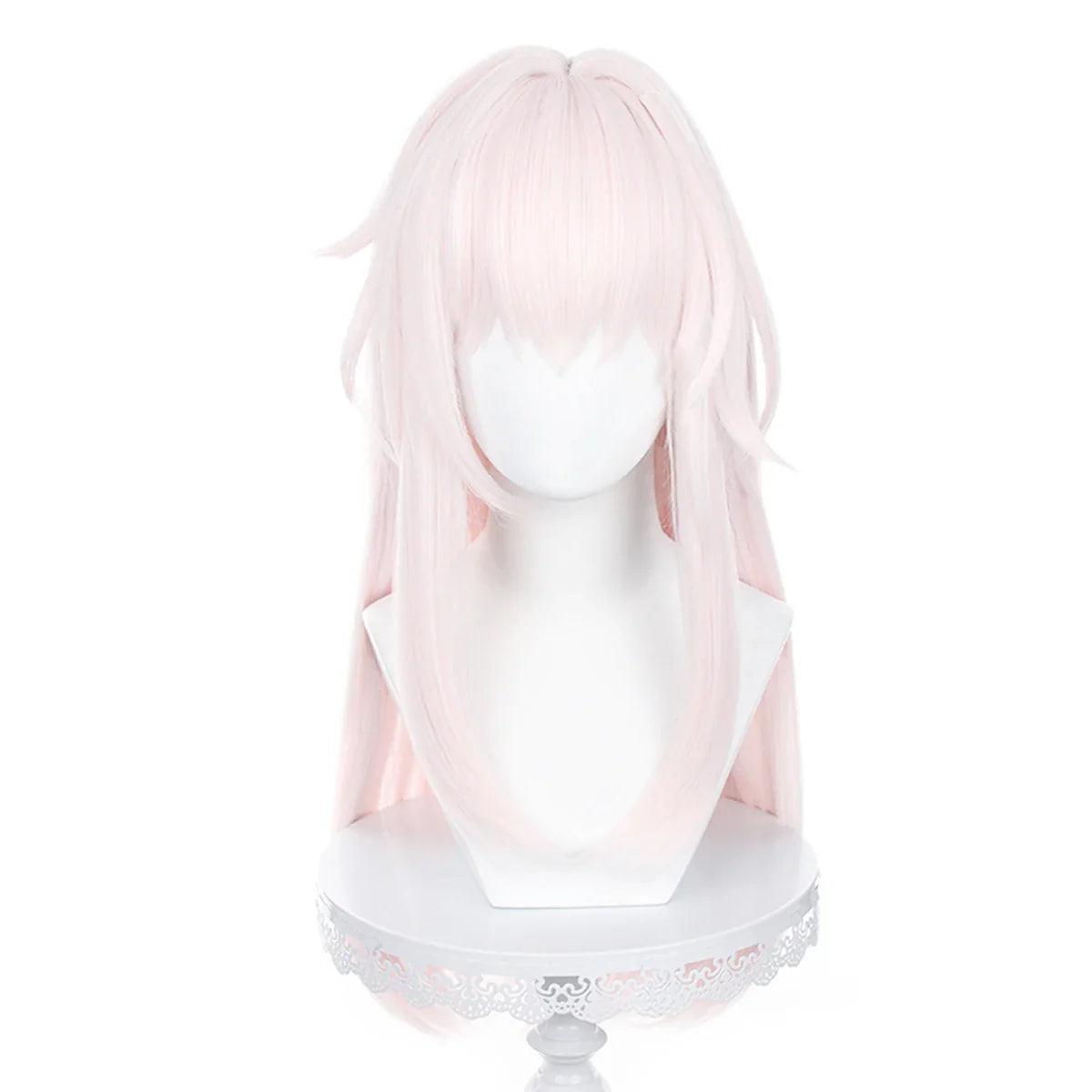 Honkai Star Rail Game Clara Cosplay Wig Rose Net Heat Resistant Synthetic Fiber Adjustable Size Halloween Christmas Party