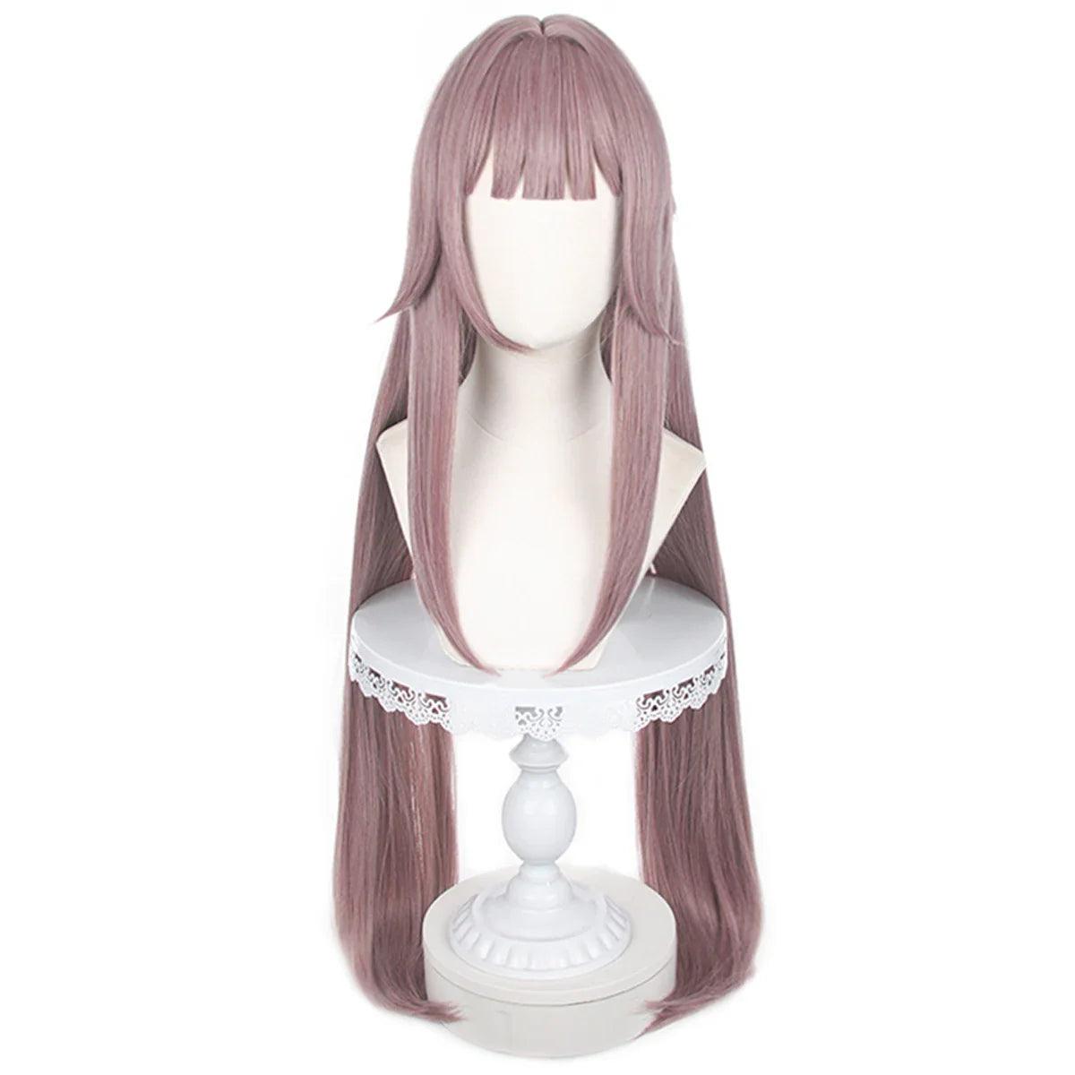 Honkai Star Rail Game Herta Cosplay Wig Rose Net Heat Resistant Synthetic Fiber Comb Hairpin Adjustable Halloween Party