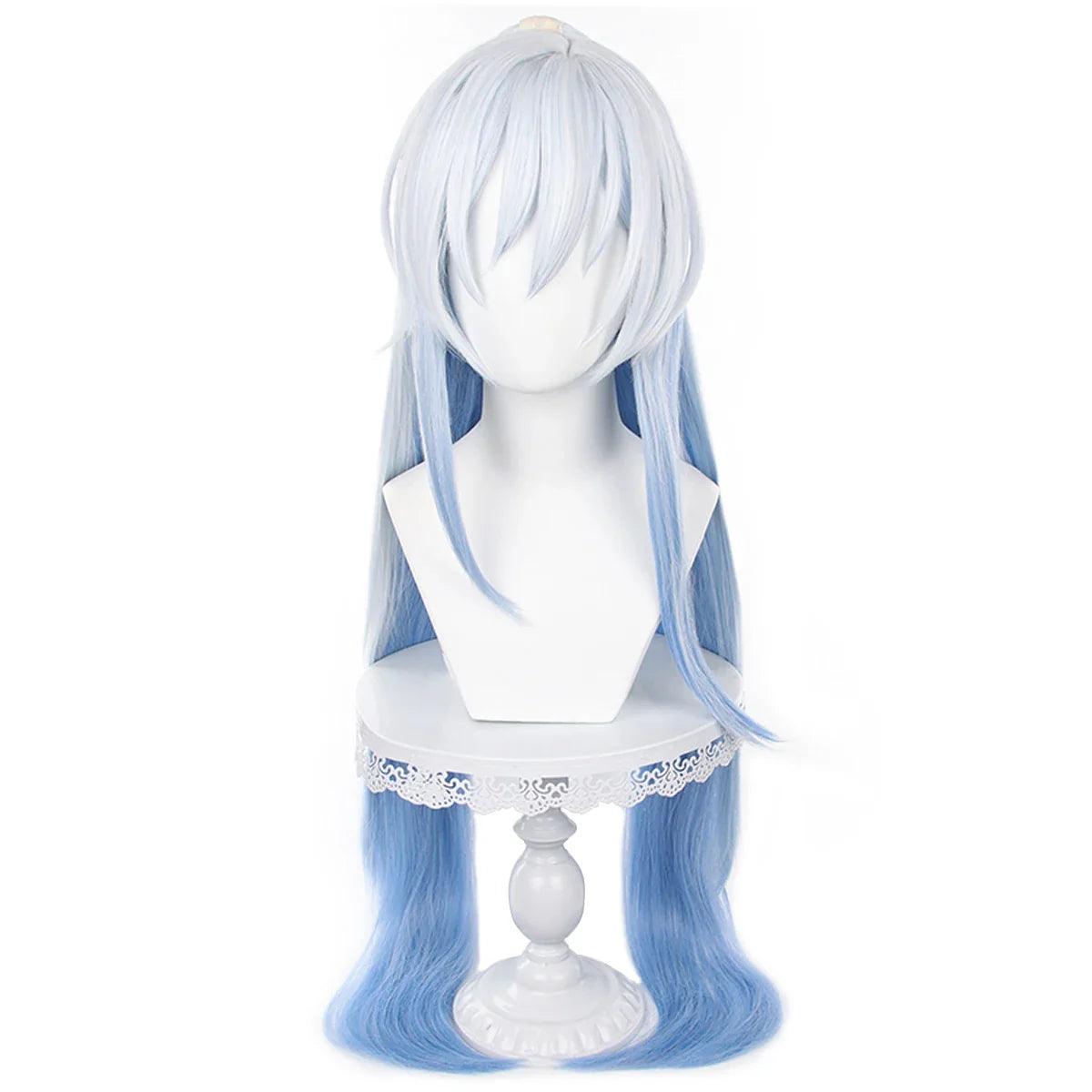 Honkai Star Rail Game Jingliu Cosplay Wig Rose Net Heat Resistant Synthetic Fiber Comb Hairpin Adjustable Halloween Party