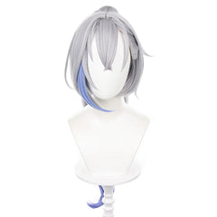 Honkai Star Rail Game Silver Wolf Cosplay Wig Rose Net Heat Resistant Synthetic Fiber Adjust Size Halloween Christmas