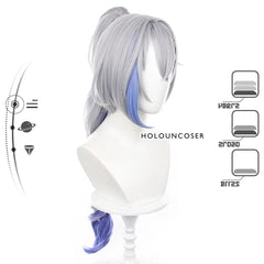 Honkai Star Rail Game Silver Wolf Cosplay Wig Rose Net Heat Resistant Synthetic Fiber Adjust Size Halloween Christmas