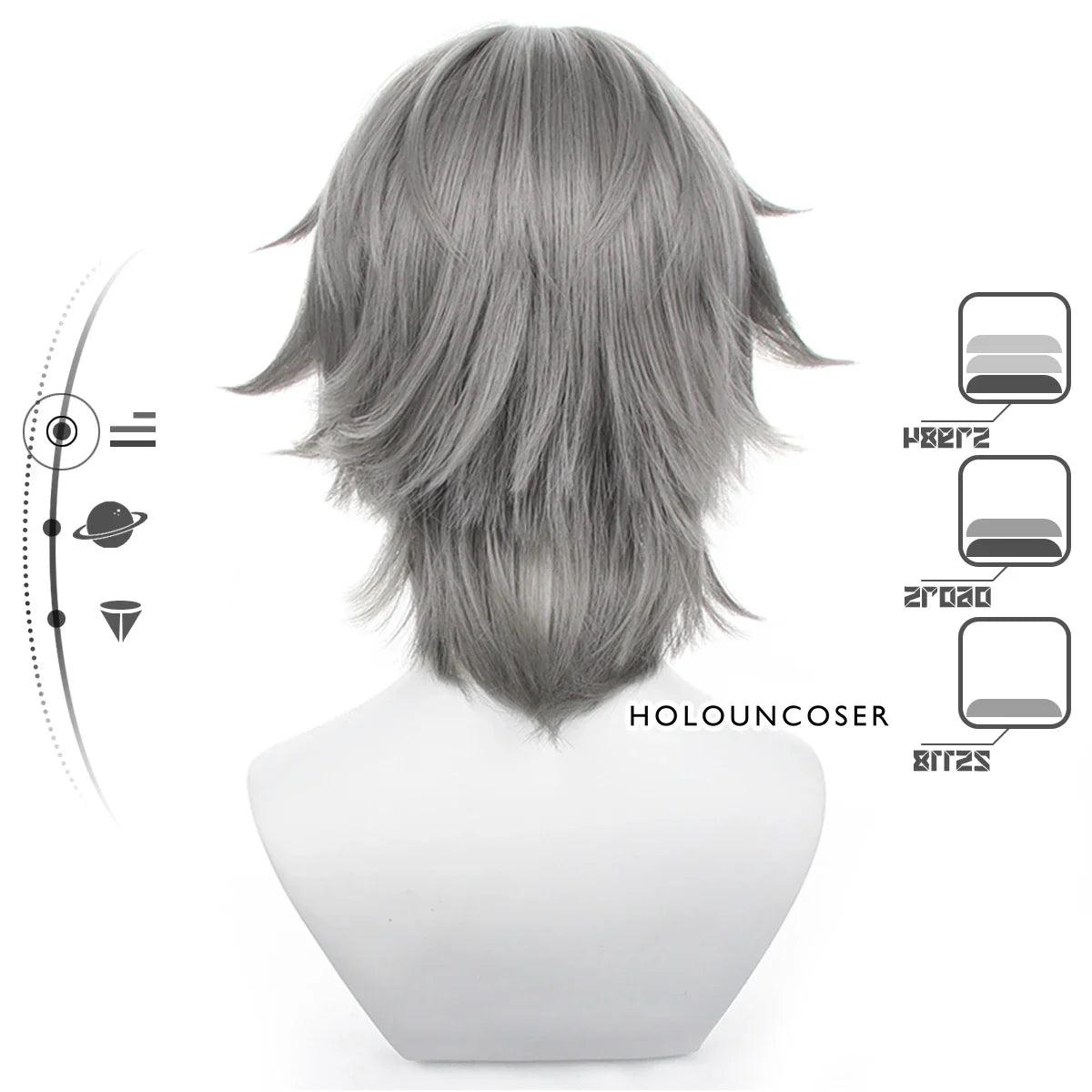 Honkai Star Rail Game Trailblazer Cosplay Wig Male Caelus Female Stelle Rose Net Heat Resistant Synthetic Fiber Comb