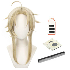 Honkai Star Rail Game Yanqing Cosplay Wig Rose Net Heat Resistant Synthetic Fiber Comb Hairpin Adjustable Halloween Party