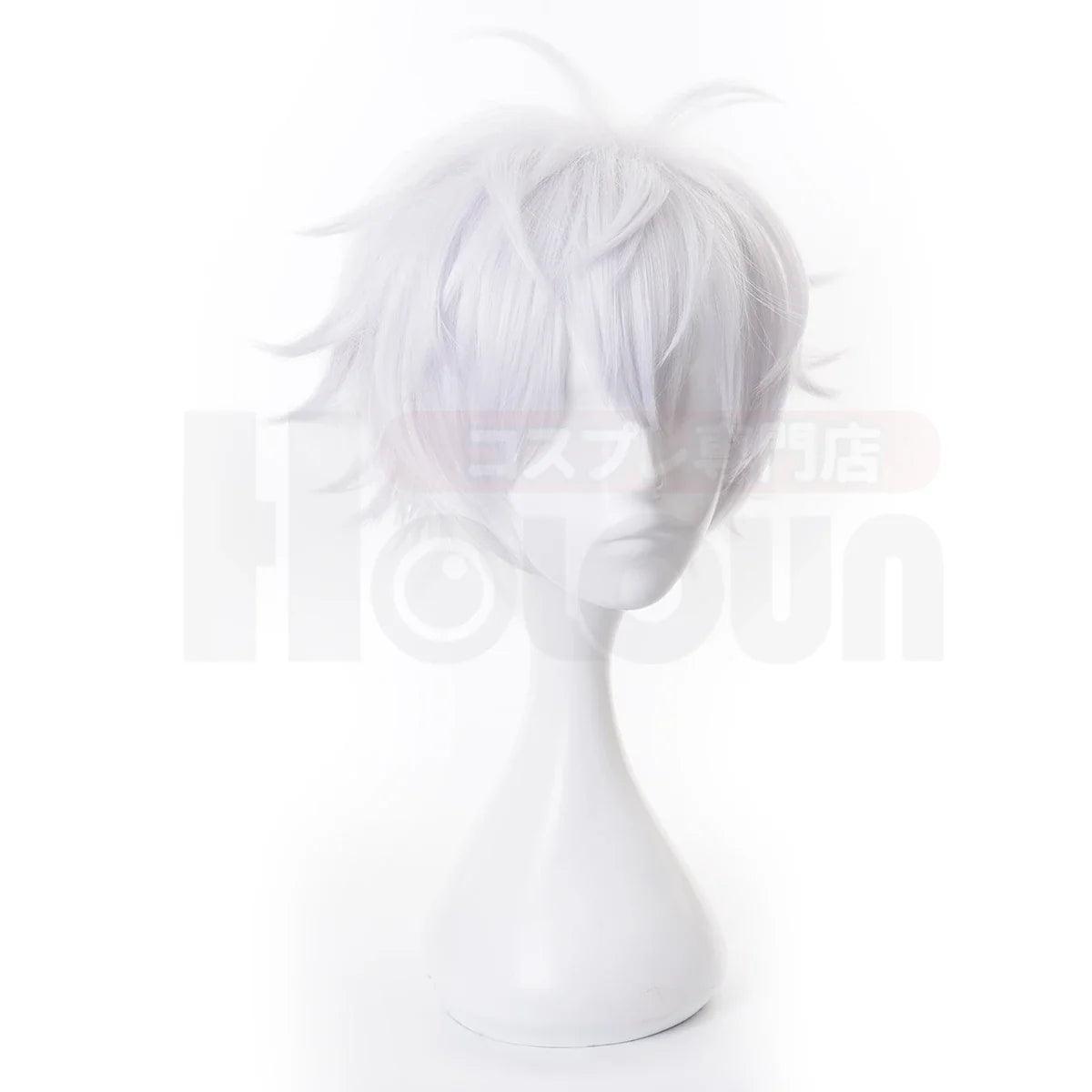 Jujutsu JJK Anime Satoru Gojo Cosplay Wig Rose Net Synthetic Fiber Adjustable Size Halloween Christmas Party