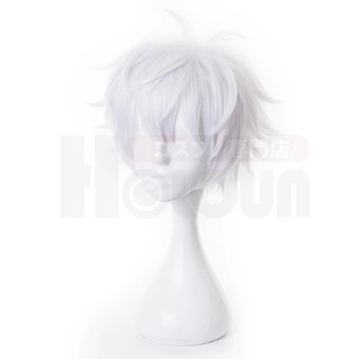 Jujutsu JJK Anime Satoru Gojo Cosplay Wig Rose Net Synthetic Fiber Adjustable Size Halloween Christmas Party