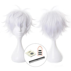 Jujutsu JJK Anime Satoru Gojo Cosplay Wig Rose Net Synthetic Fiber Adjustable Size Halloween Christmas Party