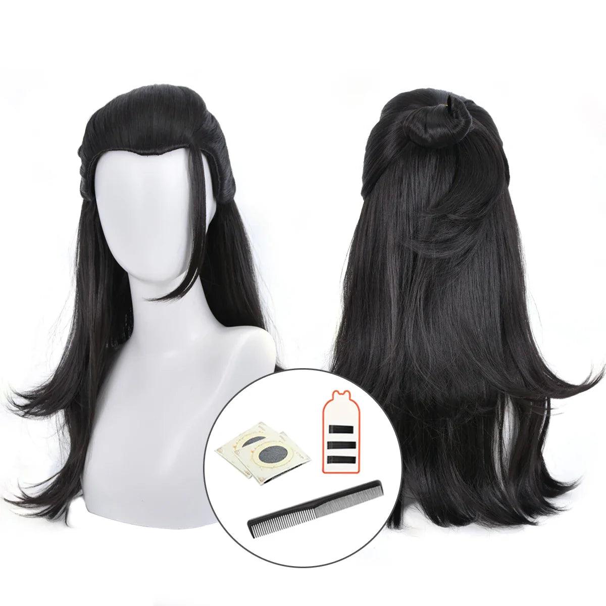 Jujutsu JJK Anime Suguru Geto Cosplay Wig Untied Rose Net Synthetic Fiber Adjustable Size Halloween Christmas Party