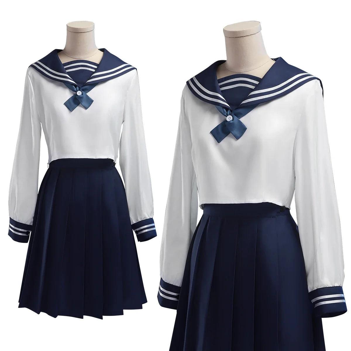 Jujutsu JJK Manga Anime Amanai Riko Cosplay Costume Wig JK Skirt Sailor Rose Net Synthetic Braid Halloween Christmas