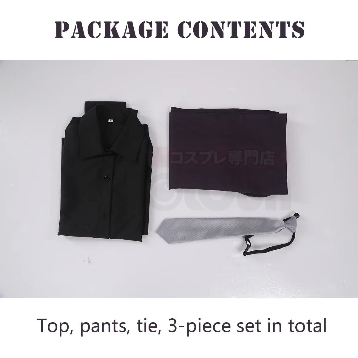 Jujutsu JJK Manga Anime Mei Mei Cosplay Costume Black Shirt Purple Pants Tie Daily Wearing Gift