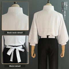 Jujutsu JJK Manga Anime Yuta Okkotsu Cosplay Costume Wig Jacket Black Pants Uniform Rose Net Synthetic Halloween