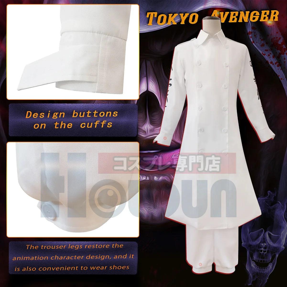 Tokyo Anime Cosplay Costume Kanto Manji Gang Manjiro Sano Mikey Koko Sanzu Embroidered Coat Halloween Christmas