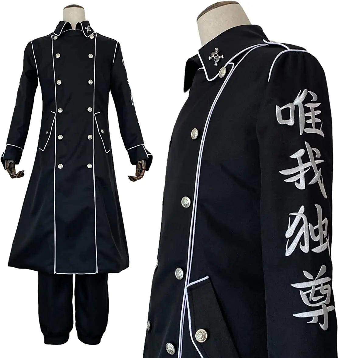 Tokyo Anime Ran Rindo Haitani Cosplay Costume Manji Gang Embroidery Black Coat Pants Belt Halloween Christmas Cos