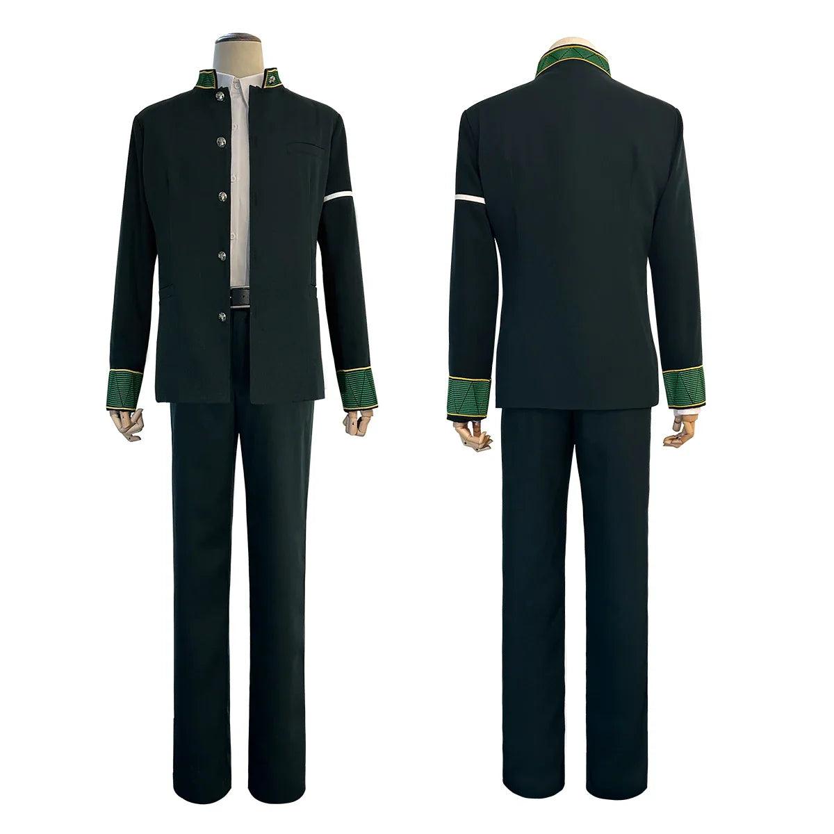 Wind Breaker Anime Akihiko Nirei Cosplay Costume Wig School Uniform Green Jacket Pants White Shirt Cos Convention