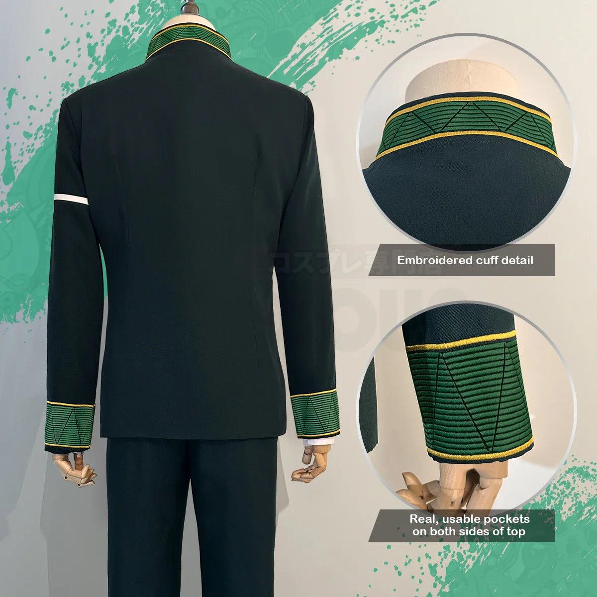 Wind Breaker Anime Akihiko Nirei Cosplay Costume Wig School Uniform Green Jacket Pants White Shirt Cos Convention