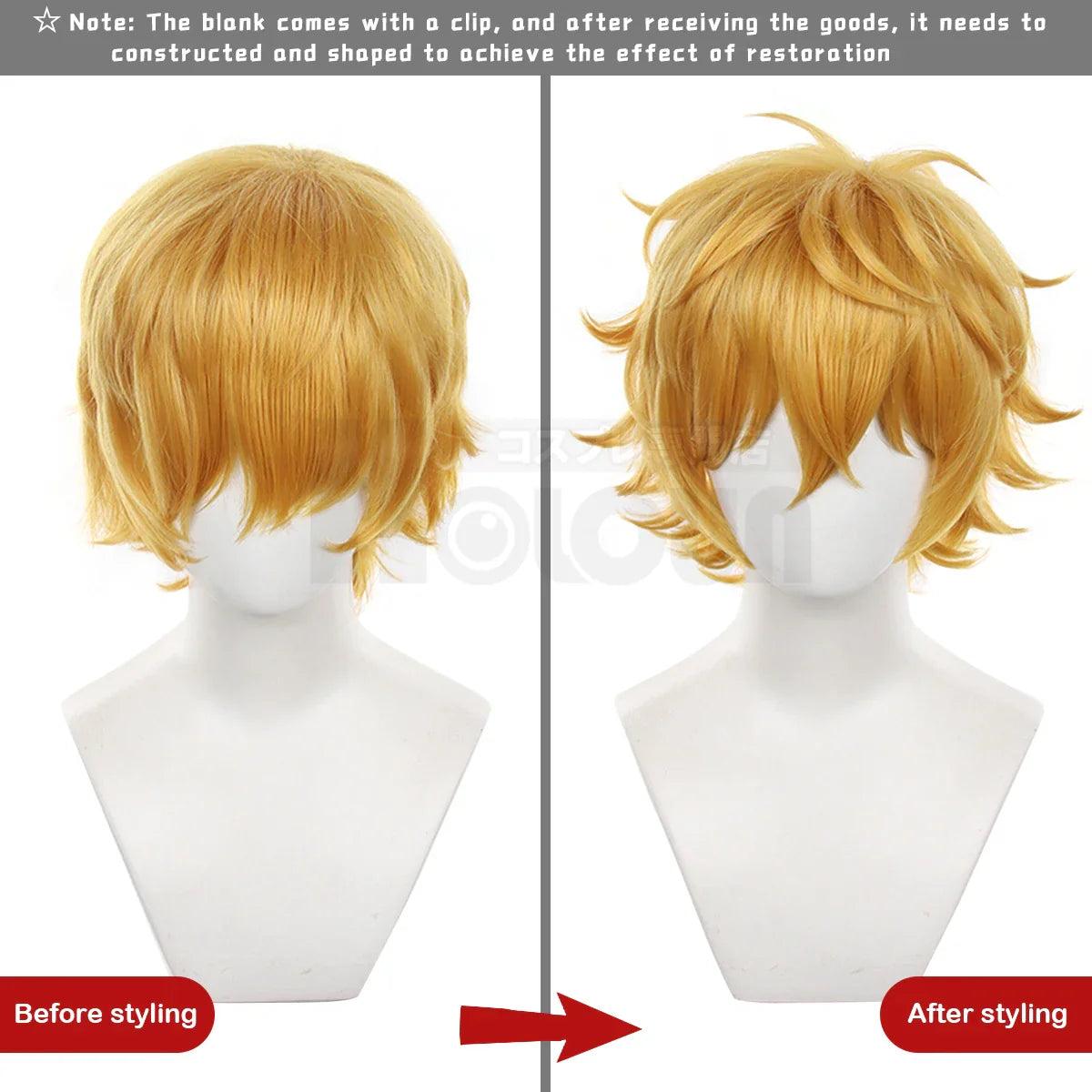 Wind Breaker Anime Akihiko Nirei Cosplay Wig Rose Net Synthetic Fiber Adjustable Size Halloween Gift