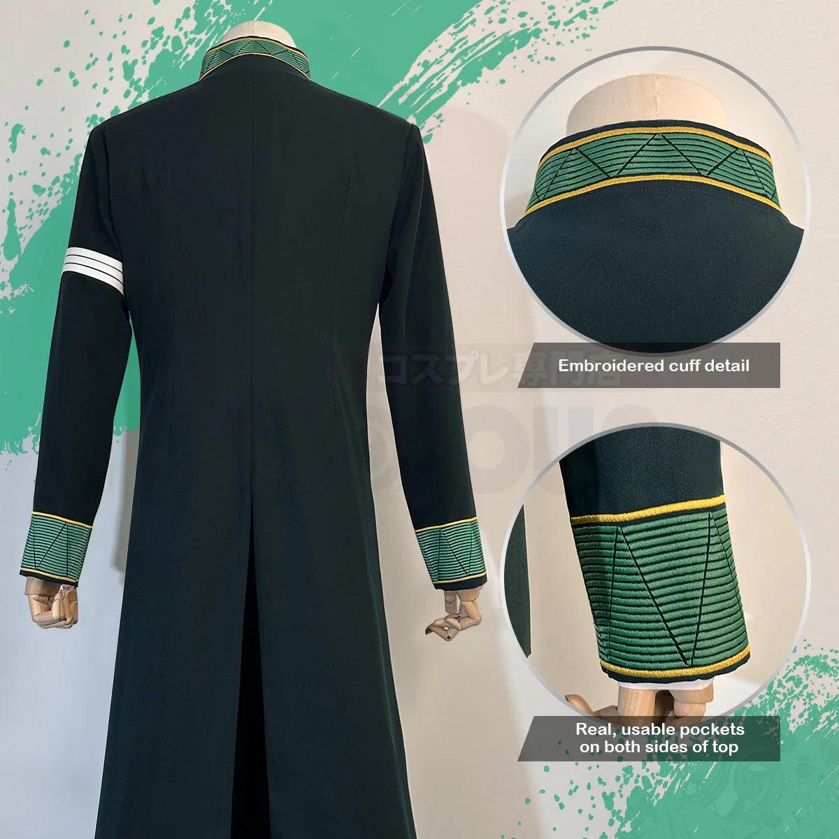 Wind Breaker Anime Hajime Umemiya Cosplay Costume Wig Green Long Trench Coat Uniform Pants White T-shirt Belt