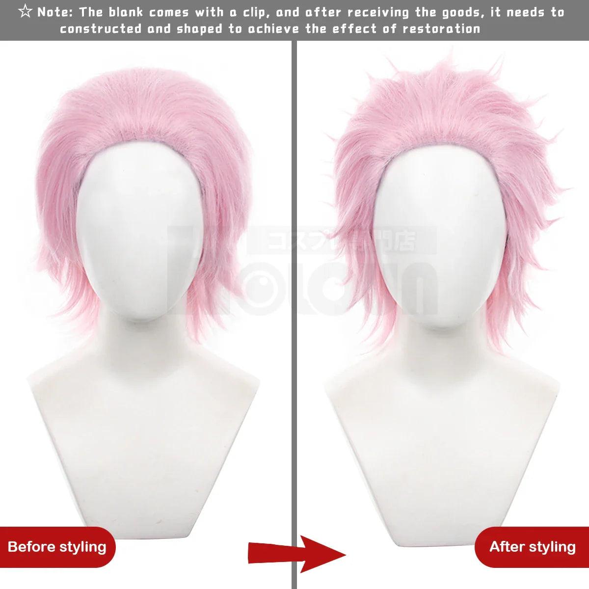 Wind Breaker Anime Mitsuki Kiryu Cosplay Wig Rose Net Synthetic Fiber Adjustable Size Halloween Gift