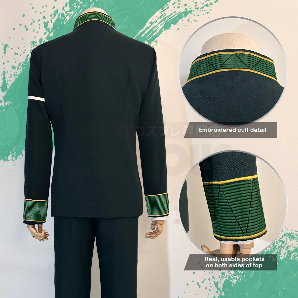 Wind Breaker Anime kiryu mitsuki Cosplay Costume Wig School Uniform Green Jacket Pants Shirt Belt Cos Convention