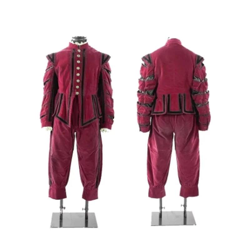 King Henry VIII Renaissance Costume - Tudor Elizabethan Red Outfit for Men | Coscosmos Medieval Series