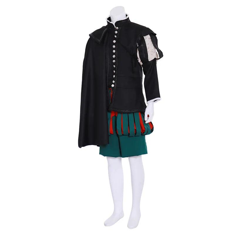 Royal Tudor Victorian Renaissance Costume - King’s Medieval Suit with Cloak for Men | Coscosmos