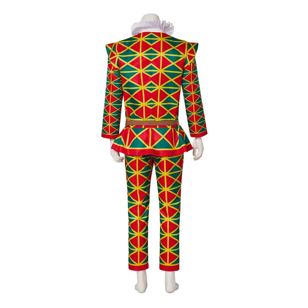 Medieval Gothic Clown Costume - Vintage Victorian Men's Cosplay Suit for Halloween Parties