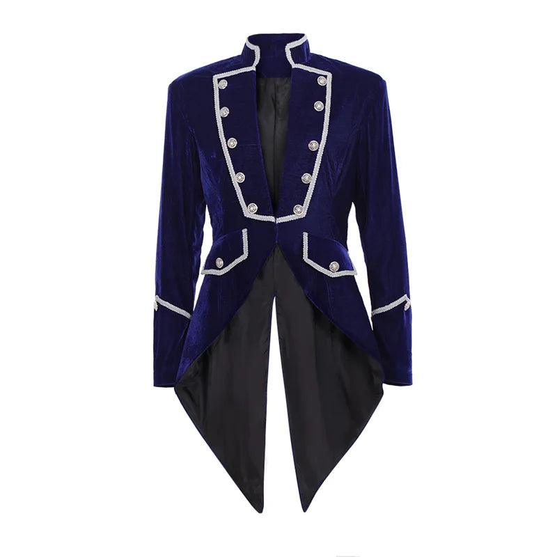 Men’s Victorian Gothic Steampunk Tailcoat - Medieval Halloween Cosplay Trench Frock Coat | Coscosmos