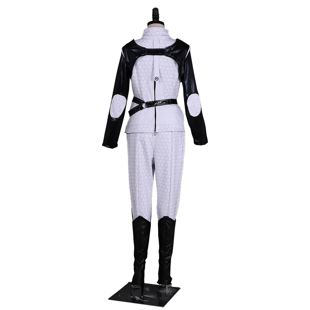 Miranda Lawson Cosplay Game Costume For Women Punk Retro White Battle Uniform Suit Halloween Carnival Party Streetwear