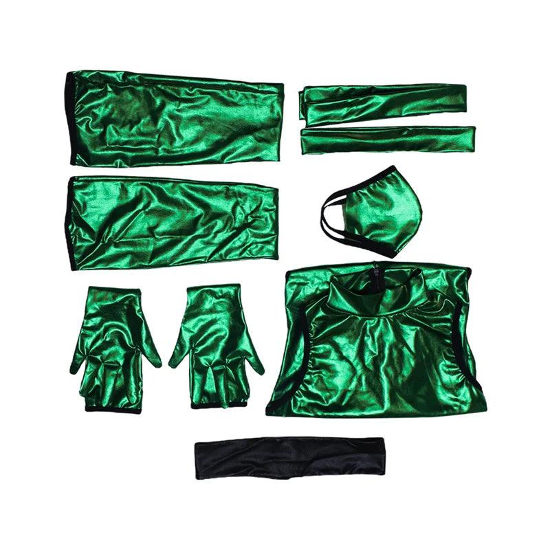 Mortal Kombat X Jade Cosplay Costume - Sexy Green Jumpsuit Women Halloween Party Bodysuit