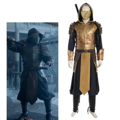 Mortal Kombat Scorpion Hanzo Hasashi Cosplay Costume Battle Suit for Halloween & Parties