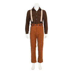 Movie Titanic Cosplay Jack Dawson Costume Men's Shirt Overalls Pants Set Halloween Carnival Casual Stage Outfit